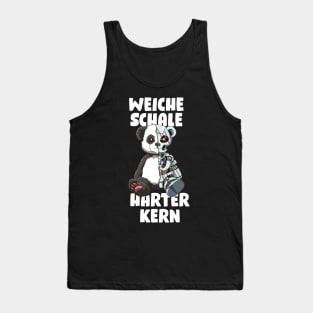 Cute Panda Bear Scary Robot Cybernetic Animal Lover Tank Top